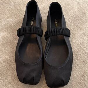 Frame Denim Women's Black Flats with Strap